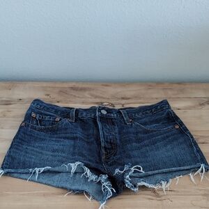 Levi's Dark Blue Denim Jean Shorts